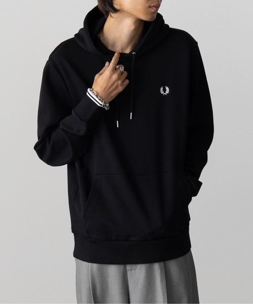 FRED PERRY（フレッドペリー）の「【FRED PERRY】TIPPED HOODED SWEATSHIRT フレッドペリー スウェットパーカー ワンポイントロゴ刺繍 M2643（パーカー・メンズ・ブラック/ネイビー/グレー/グリーン・S/M/L/XS/XL）」の15枚目の写真