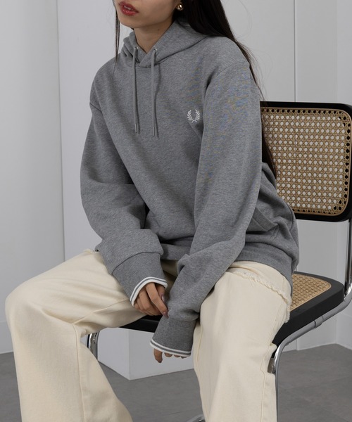 FRED PERRY】TIPPED HOODED SWEATSHIRT フレッドペリー スウェット