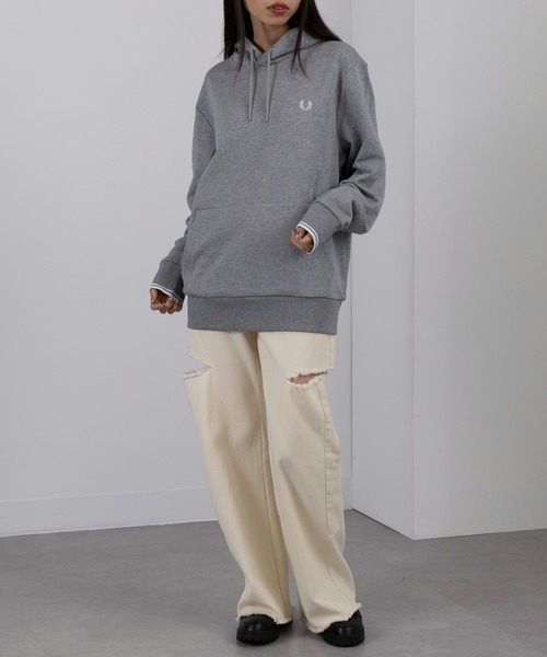 FRED PERRY】TIPPED HOODED SWEATSHIRT フレッドペリー スウェット