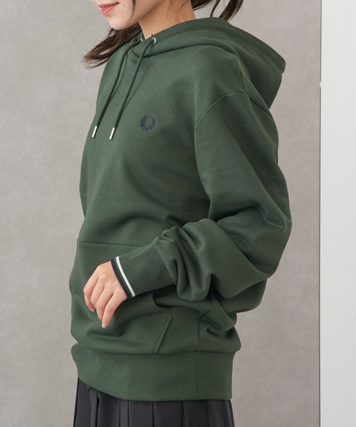FRED PERRY】TIPPED HOODED SWEATSHIRT フレッドペリー スウェット