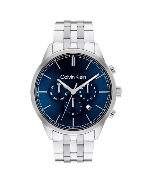 【セール】「Calvin Klein/カルバンクライン」インフィニット - 44mm マルティファンクション ブルー ダイヤル SS ブレスレット（アナログ腕時計）｜Calvin Klein（カルバン・クライン）