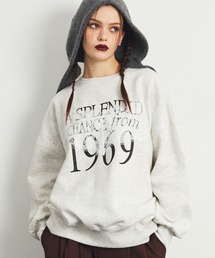 Lace Docking Logo Over Sweatshirts / レースドッキングロゴオーバースウェット【uyu.】