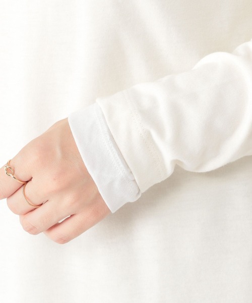 studio CLIP（スタディオクリップ）の「2枚セットシアーTシャツ[プラスサイズあり]（Tシャツ/カットソー・レディース・その他1/その他2/その他3・MEDIUM/LARGE/ﾌﾘｰ(L)）」の21枚目の写真