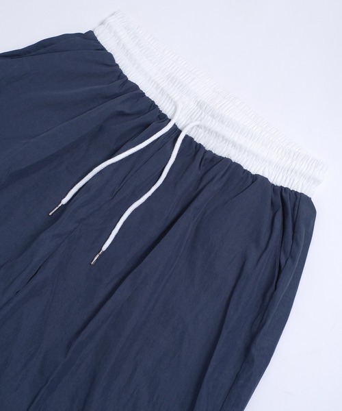 shopnikoniko（ショップニコニコ）の「ウエスト配色 ドロスト ルーズワイドパンツ（その他パンツ・レディース・ネイビー/ブラック・フリー）」の21枚目の写真