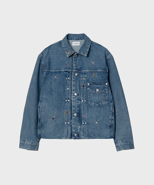 TANAKA タナカ　デニム　ペイント　Gジャン　ジャケット TANAKA(タナカ) THE WORK JEAN JACKETペイント加工デニム