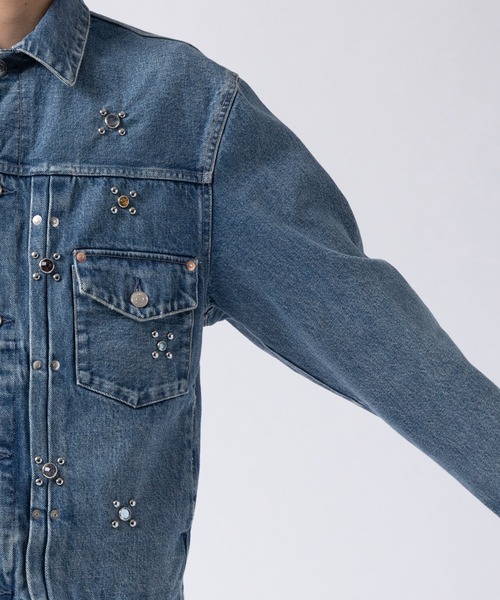 TANAKA（タナカ）の「【TANAKA / タナカ】THE JEAN JACKET COLORE STARS（デニムジャケット・メンズ・インディゴブルー・S/M）」の3枚目の写真