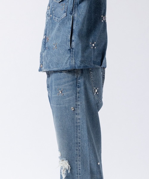 TANAKA（タナカ）の「【TANAKA / タナカ】THE JEAN JACKET COLORE STARS（デニムジャケット・メンズ・インディゴブルー・S/M）」の5枚目の写真