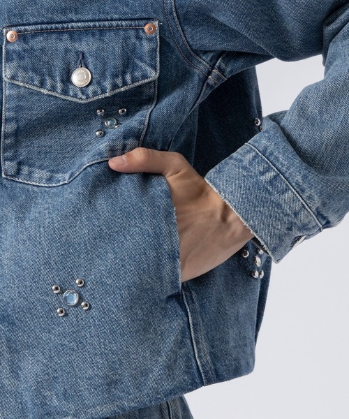 TANAKA（タナカ）の「【TANAKA / タナカ】THE JEAN JACKET COLORE STARS（デニムジャケット・メンズ・インディゴブルー・S/M）」の6枚目の写真