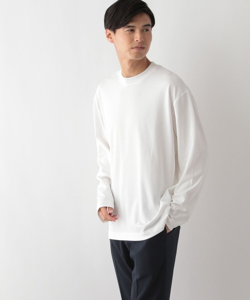 GLOBAL WORK Smile Seed Store（グローバルワーク スマイルシードストア）の「多機能Tシャツ長袖/144106（Tシャツ/カットソー・メンズ・ピンクベージュ/ベージュ/オフホワイト/チャコール/ブルー系その他/ライトグレー/ブラウン/ブラック・LARGE/MEDIUM/X-LARGE/SMALL）」の12枚目の写真