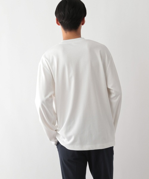 GLOBAL WORK Smile Seed Store（グローバルワーク スマイルシードストア）の「多機能Tシャツ長袖/144106（Tシャツ/カットソー・メンズ・ピンクベージュ/ベージュ/オフホワイト/チャコール/ブルー系その他/ライトグレー/ブラウン/ブラック・LARGE/MEDIUM/X-LARGE/SMALL）」の13枚目の写真