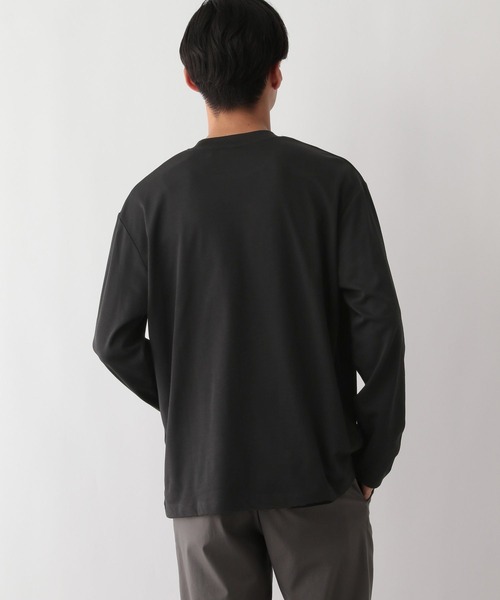 GLOBAL WORK Smile Seed Store（グローバルワーク スマイルシードストア）の「多機能Tシャツ長袖/144106（Tシャツ/カットソー・メンズ・ピンクベージュ/ベージュ/オフホワイト/チャコール/ブルー系その他/ライトグレー/ブラウン/ブラック・LARGE/MEDIUM/X-LARGE/SMALL）」の18枚目の写真