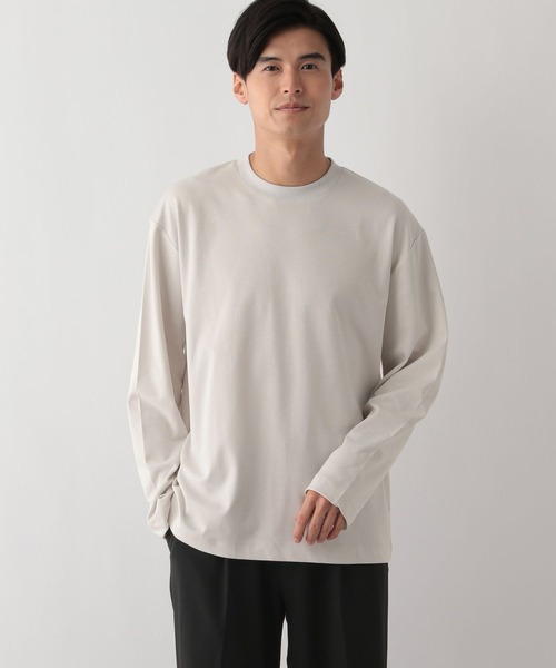 GLOBAL WORK Smile Seed Store（グローバルワーク スマイルシードストア）の「多機能Tシャツ長袖/144106（Tシャツ/カットソー・メンズ・ピンクベージュ/ベージュ/オフホワイト/チャコール/ブルー系その他/ライトグレー/ブラウン/ブラック・LARGE/MEDIUM/X-LARGE/SMALL）」の22枚目の写真