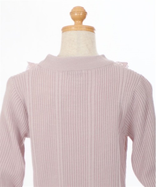 axes femme（アクシーズファム）の「バラボトルネックリブプルオーバー（ニット/セーター・キッズ・ピンク/サックスブルー・MEDIUM/LARGE/X-LARGE）」の12枚目の写真