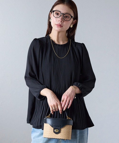 【SELF PORTRAIT】プークレ プリーツ シフォン ブラック 送関込 Self Portrait– Capsule Shop