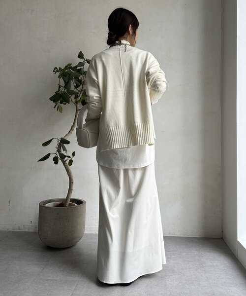 【WEB限定】モッチリミドルゲージハイネックニット（ニット/セーター）｜DouDou（ドゥドゥ）