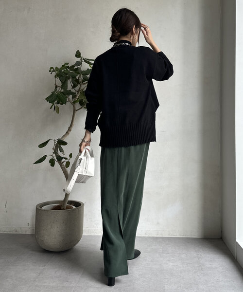 【WEB限定】モッチリミドルゲージハイネックニット（ニット/セーター）｜DouDou（ドゥドゥ）