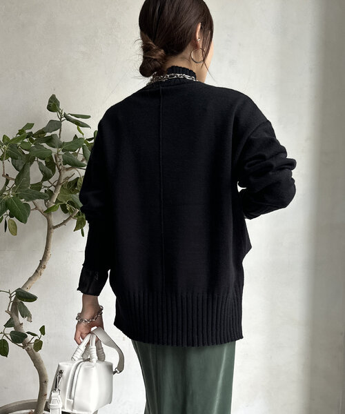 【WEB限定】モッチリミドルゲージハイネックニット（ニット/セーター）｜DouDou（ドゥドゥ）