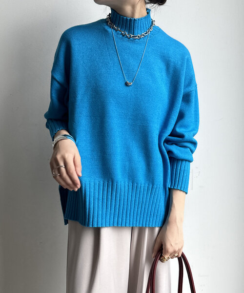 【WEB限定】モッチリミドルゲージハイネックニット（ニット/セーター）｜DouDou（ドゥドゥ）