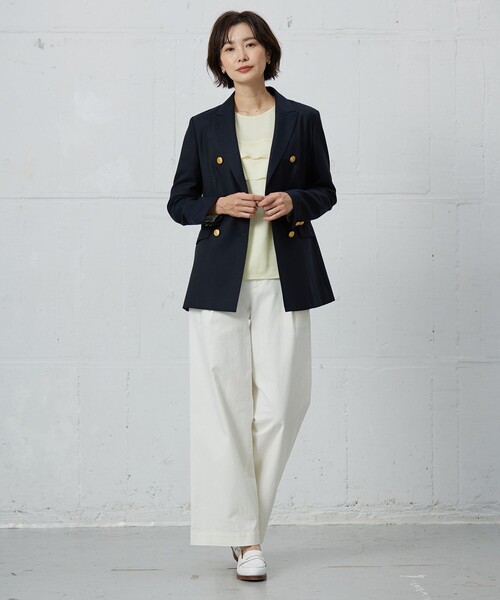 J.PRESS Ladies(J.プレス レディス)の「【洗える】ヴィンテージWAVE ブラウス(シャツ/ブラウス・レディース・ホワイト系/イエロー系・XS)」の6枚目の写真