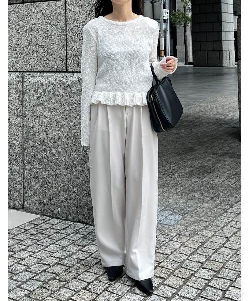 2024-25 WINTER COLLECTION]マシュマロタッチポップコーン裾フリル