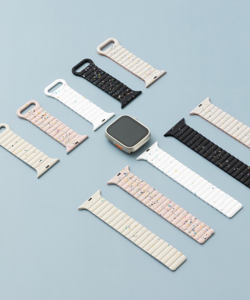 emonique(エモニーク)の「スマートウォッチバンド Apple Watch バンド シリコン製【38/40/41/42/44/45/49mm対応】(デジタル腕時計・レディース・ブラック/ブルー/ホワイト/ピンク/オレンジ・38/42)」の6枚目の写真