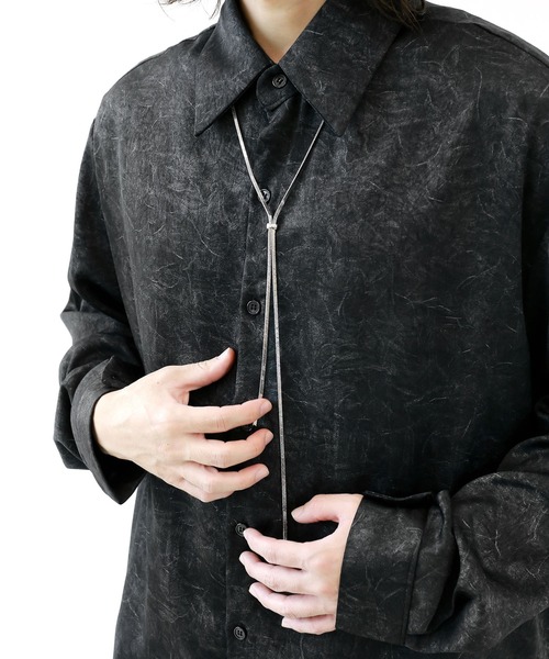 minsobi(ミンソビ)の「スネークチェーンネックレス ウェーブデザインネックレス 長さ調整可能なネックレス タイネックレス(ネックレス・メンズ・シルバー・FREE)」の13枚目の写真