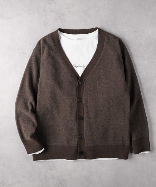 Right-on（ライトオン）の「【NEOSARTIC】JQD カーディガンアンサンブル（カーディガン/ボレロ・メンズ・ブラック/ダークベージュ/ダークグレー・M/L/XL）」の4枚目の写真