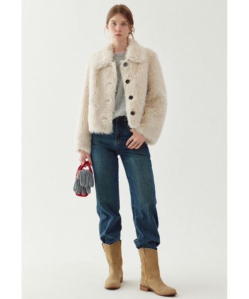 ジャケット・アウター FanoStudios wool short coat Fano Studios】Blocking lapel single jacket FC22W008