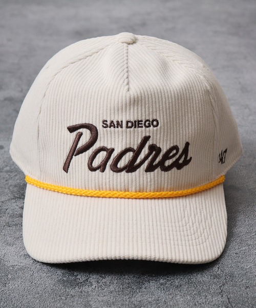 '47（フォーティーセブン）の「47Brand MLB公式 47Brand HITCH BBCAP コーデュロイ ベースボールキャップ（キャップ・メンズ・ネイビー/ロイヤルブルー/ブラック/ナチュラル/ネイビー系・FREE）」の3枚目の写真