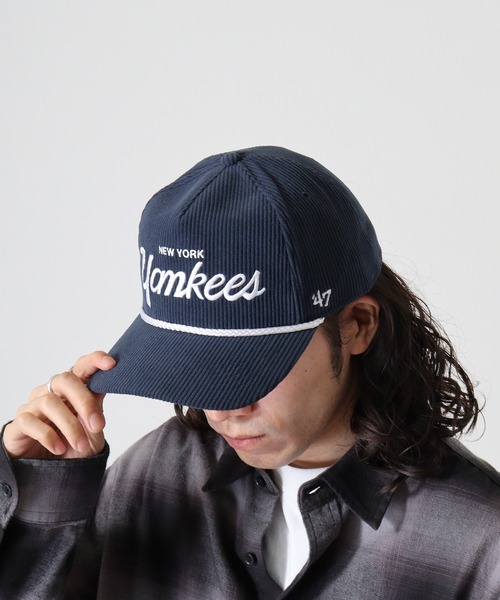 '47（フォーティーセブン）の「47Brand MLB公式 47Brand HITCH BBCAP コーデュロイ ベースボールキャップ（キャップ・メンズ・ネイビー/ロイヤルブルー/ブラック/ナチュラル/ネイビー系・FREE）」の13枚目の写真