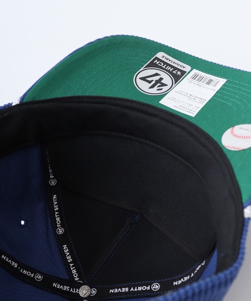 '47（フォーティーセブン）の「47Brand MLB公式 47Brand HITCH BBCAP コーデュロイ ベースボールキャップ（キャップ・メンズ・ネイビー/ロイヤルブルー/ブラック/ナチュラル/ネイビー系・FREE）」の11枚目の写真