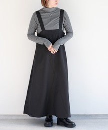 〈セットアイテム〉フレアーシルエットジャンパースカート＋タートルネックインナー アンサンブル