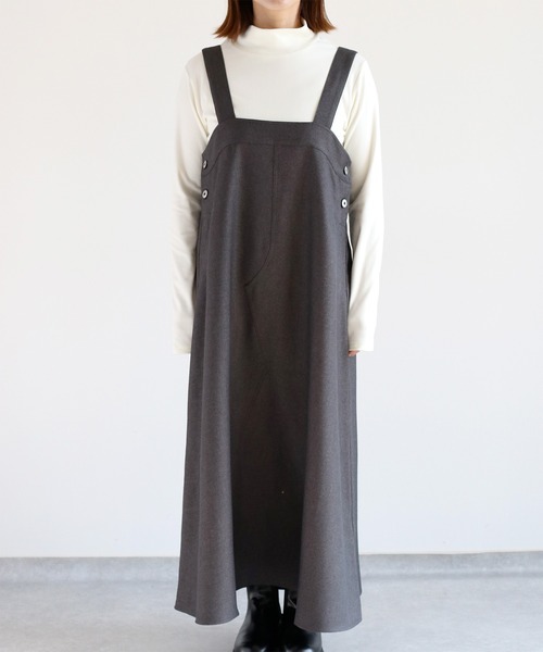 cepo（セポ）の「〈セットアイテム〉フレアーシルエットジャンパースカート＋タートルネックインナー アンサンブル（アンサンブル・レディース・ブラック/チャコール・M）」の14枚目の写真