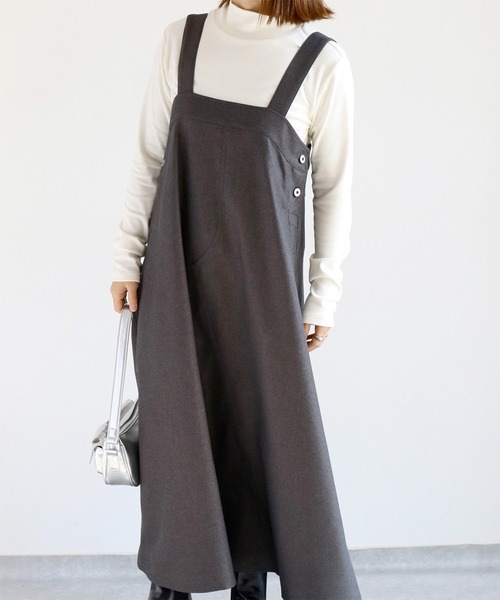 cepo（セポ）の「〈セットアイテム〉フレアーシルエットジャンパースカート＋タートルネックインナー アンサンブル（アンサンブル・レディース・ブラック/チャコール・M）」の21枚目の写真