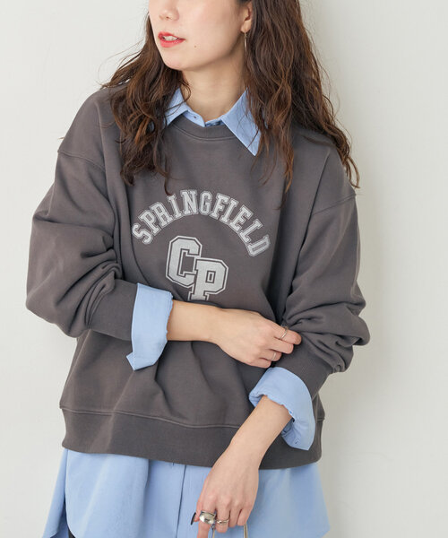 natural couture（ナチュラルクチュール）の「SPRING FIELD 裏毛TOPS（ニット/セーター・レディース・オートミール/ブルー/チャコールグレー・FREE）」の18枚目の写真