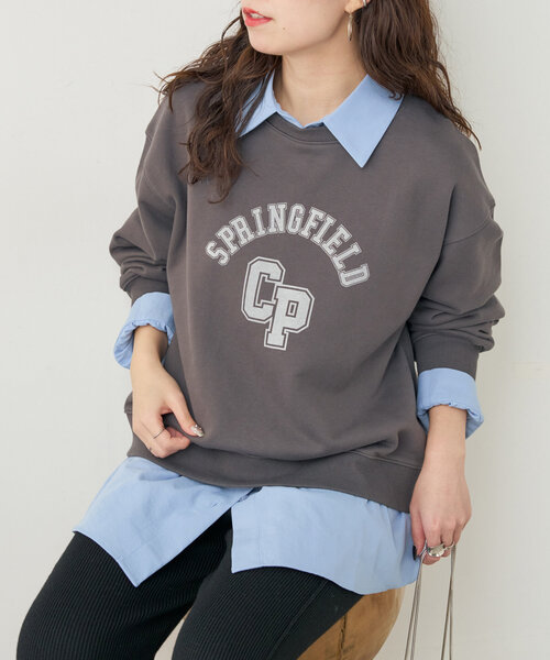 natural couture（ナチュラルクチュール）の「SPRING FIELD 裏毛TOPS（ニット/セーター・レディース・オートミール/ブルー/チャコールグレー・FREE）」の21枚目の写真