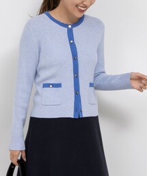 NOLLEY’S | 《手洗い可能》ソフトワイドリブ配色ポケ付きカーディガン(カーディガン/ボレロ)