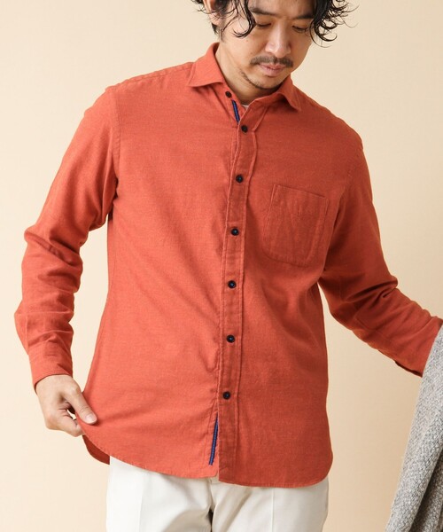 NOLLEY’S(ノーリーズ)の「パラシュート カッタウェイ ネルシャツ(シャツ/ブラウス・メンズ・グリーン系その他/オレンジ/ブルー系その他/ブルー・S/M/L/XL)」の1枚目の写真