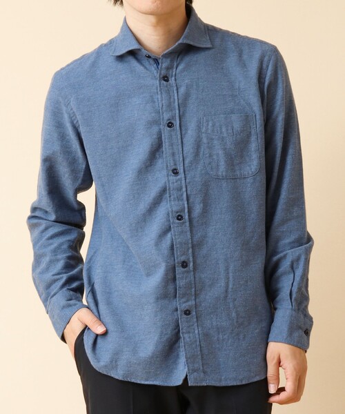 NOLLEY’S(ノーリーズ)の「パラシュート カッタウェイ ネルシャツ(シャツ/ブラウス・メンズ・グリーン系その他/オレンジ/ブルー系その他/ブルー・S/M/L/XL)」の6枚目の写真