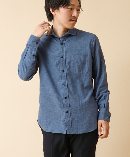 NOLLEY’S(ノーリーズ)の「パラシュート カッタウェイ ネルシャツ(シャツ/ブラウス・メンズ・グリーン系その他/オレンジ/ブルー系その他/ブルー・S/M/L/XL)」の7枚目の写真