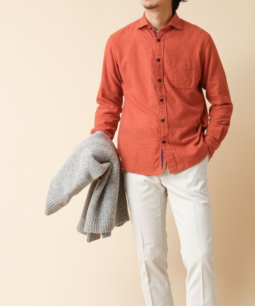 NOLLEY’S(ノーリーズ)の「パラシュート カッタウェイ ネルシャツ(シャツ/ブラウス・メンズ・グリーン系その他/オレンジ/ブルー系その他/ブルー・S/M/L/XL)」の9枚目の写真