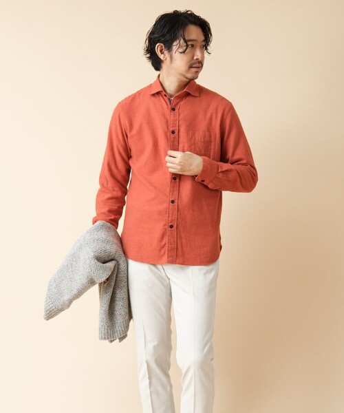 NOLLEY’S(ノーリーズ)の「パラシュート カッタウェイ ネルシャツ(シャツ/ブラウス・メンズ・グリーン系その他/オレンジ/ブルー系その他/ブルー・S/M/L/XL)」の10枚目の写真