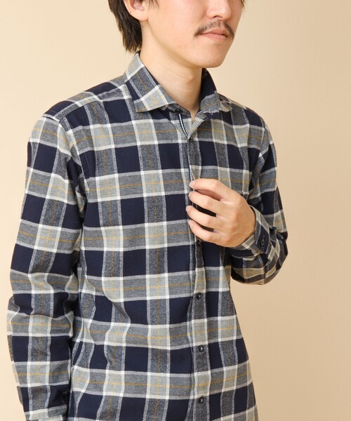 NOLLEY’S(ノーリーズ)の「パラシュート カッタウェイ ネルシャツ(シャツ/ブラウス・メンズ・グリーン系その他/オレンジ/ブルー系その他/ブルー・S/M/L/XL)」の20枚目の写真