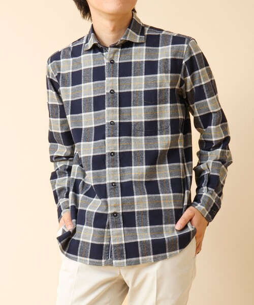 NOLLEY’S(ノーリーズ)の「パラシュート カッタウェイ ネルシャツ(シャツ/ブラウス・メンズ・グリーン系その他/オレンジ/ブルー系その他/ブルー・S/M/L/XL)」の21枚目の写真