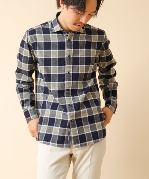 NOLLEY’S(ノーリーズ)の「パラシュート カッタウェイ ネルシャツ(シャツ/ブラウス・メンズ・グリーン系その他/オレンジ/ブルー系その他/ブルー・S/M/L/XL)」の22枚目の写真