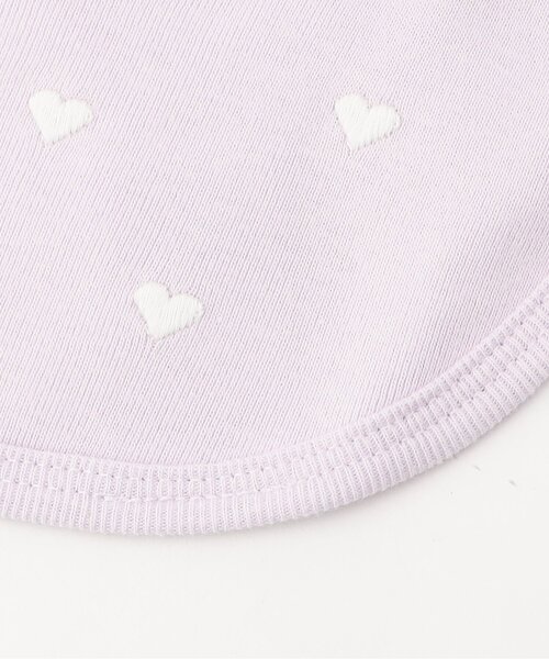 apres les cours（アプレレクール）の「ハート・リボン柄スタイ（スタイ/よだれかけ・キッズ・アイボリー/サックスブルー/ラベンダー・90）」の10枚目の写真