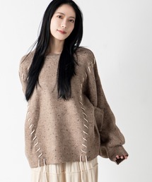 MILLION CARATS | チョコチップ編み上げニット(ニット/セーター)