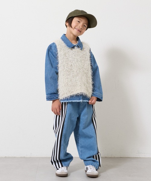 セール】【2025年S/S新作】【KIDS】クロップド丈シャギーニット
