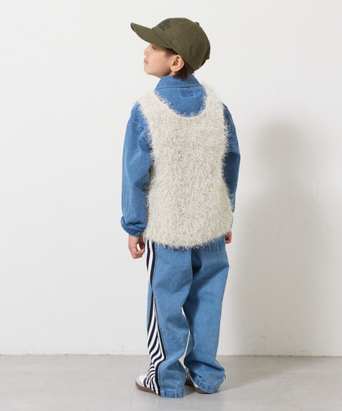 CIAOPANIC TYPY（チャオパニックティピー）の「【2025年S/S新作】【KIDS】クロップド丈シャギーニットベスト（ベスト・キッズ・イエロー/ピンク/ライトグレー・XX-LARGE/X-LARGE/LARGE/MEDIUM）」の19枚目の写真