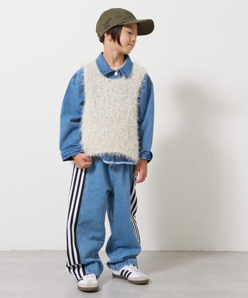 CIAOPANIC TYPY（チャオパニックティピー）の「【2025年S/S新作】【KIDS】クロップド丈シャギーニットベスト（ベスト・キッズ・イエロー/ピンク/ライトグレー・XX-LARGE/X-LARGE/LARGE/MEDIUM）」の17枚目の写真